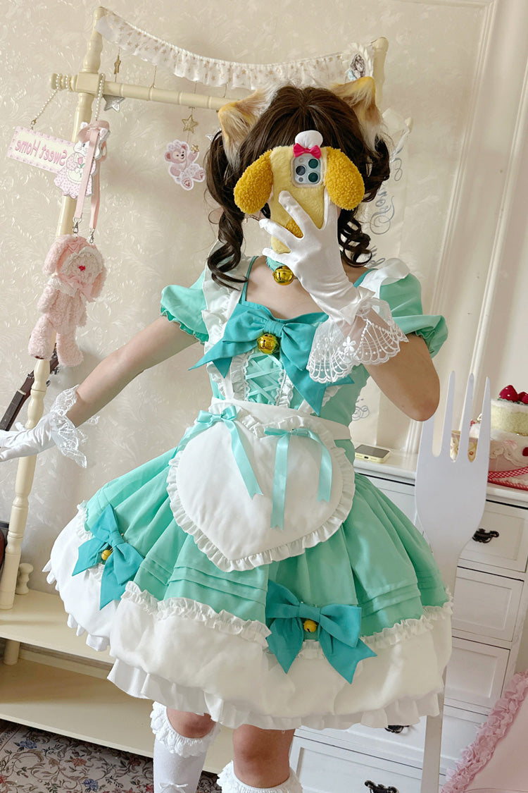 Bell Meow Ruffle Bowknot Sweet Lolita Skirt Set 5 Colors - Product - 8