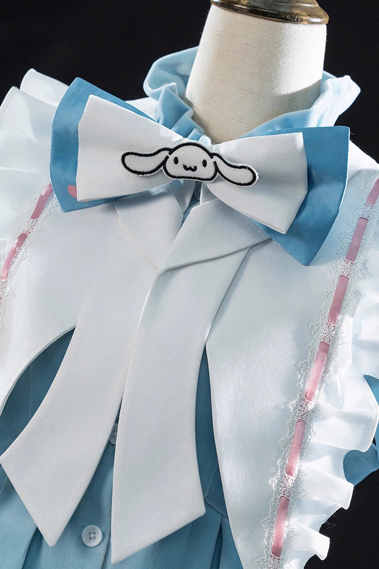 Blue [Identity V] Long Sleeves Ruffle Bowknot Sweet Prince Ouji Lolita Set - Product - 4