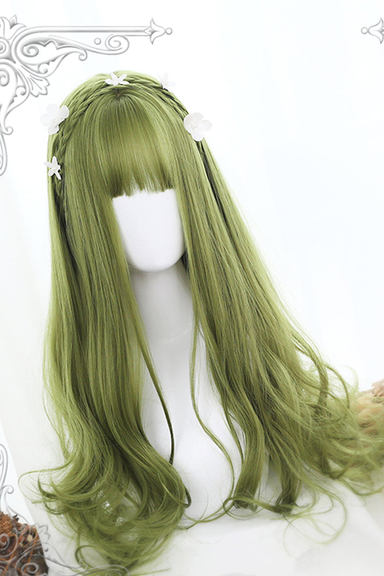 Green Long Microroll Sweet Lolita Wigs - Product - 4