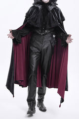 Black High Waisted Faux Leather  Men's Gothic Pants - Product - 12