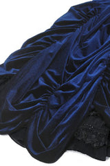 Black/Blue Sleeveless Multi-Layered Ruffled Lace Women's Lolita Gothic Slip Dress Wedding Dress - Product - 22