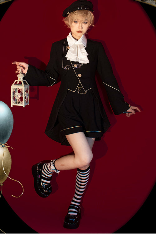 Black Vintage Tomorrow Vow Ouji Lolita Shorts - Product - 6