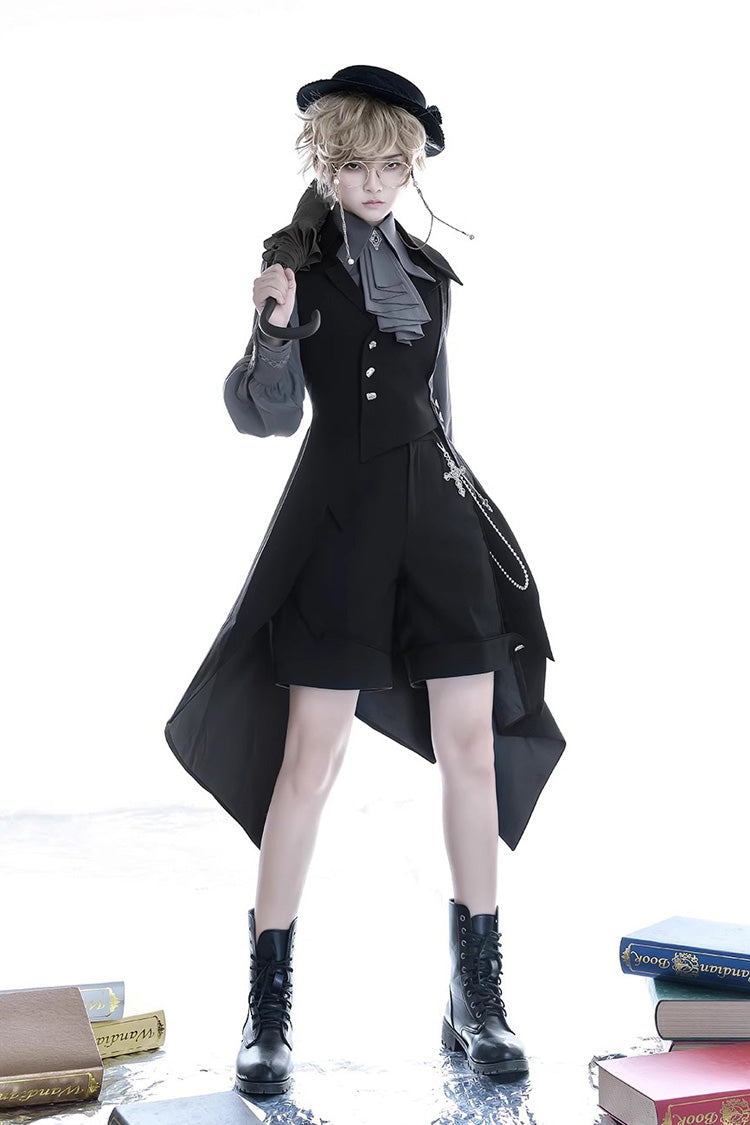 Black Princess Chronicles Burn To Ash Female Ouji Lolita Long Vest - Product - 4