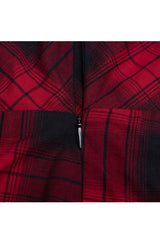 Black/Red Lattice High Waist Long Sleeve Women's Steam Punk Belted Dress - Product - 9