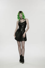 Black Lace-Up Slim Zippered Women's Punk Underbust Corset - Product - 6