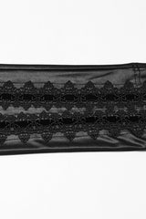 Black Floral Embroidery Women's Gothic Leggings - Product - 8