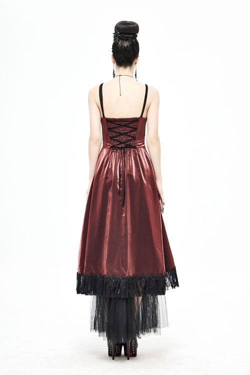 Red Gothic Tube Top Layered Womens Dress - Product - 5