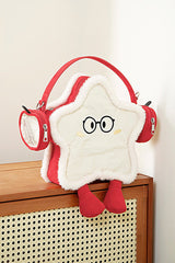 Red/White Headphone Star Cartoon Embroidered Sweet Lolita Backpack Ita Bag - Product - 3