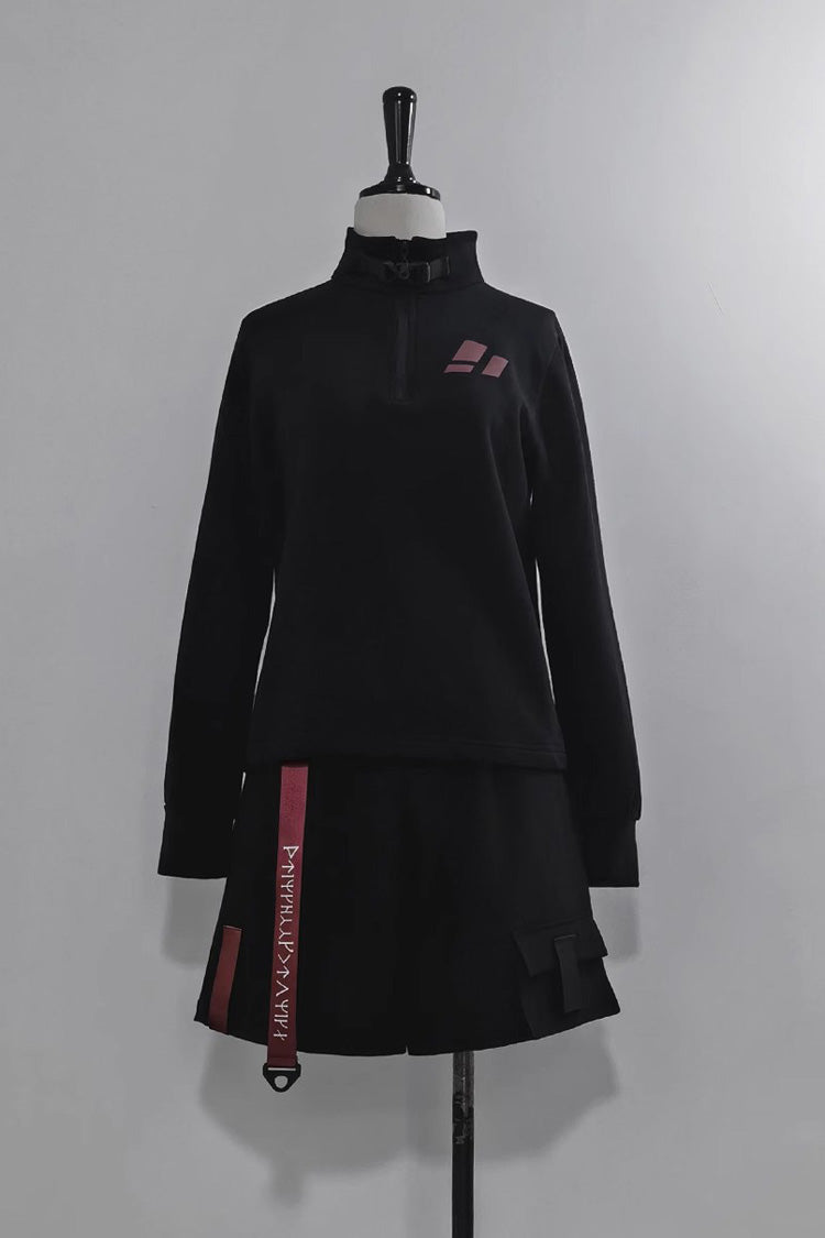 Black Unmarked Blade Gothic Handsome Ouji Lolita Shorts - Product - 2