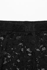 Lace Sheer Mesh Tassels Women's Gothic Flared Pants 2 Colors - Product - 5