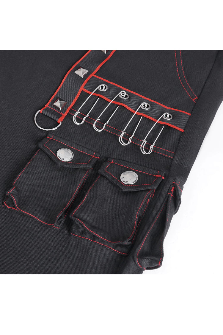 Black Stitching Men's Gothic Trumpet Pants - Product - 9