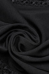 Black Sleeveless Plunging Sipder Stitching Mesh Women's Gothic Party Dress - Product - 7