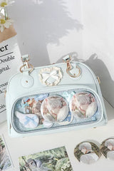 Sweet Anime-style Transparent Bow Japanese Lolita Itabag 5 Colors - Blue - 5