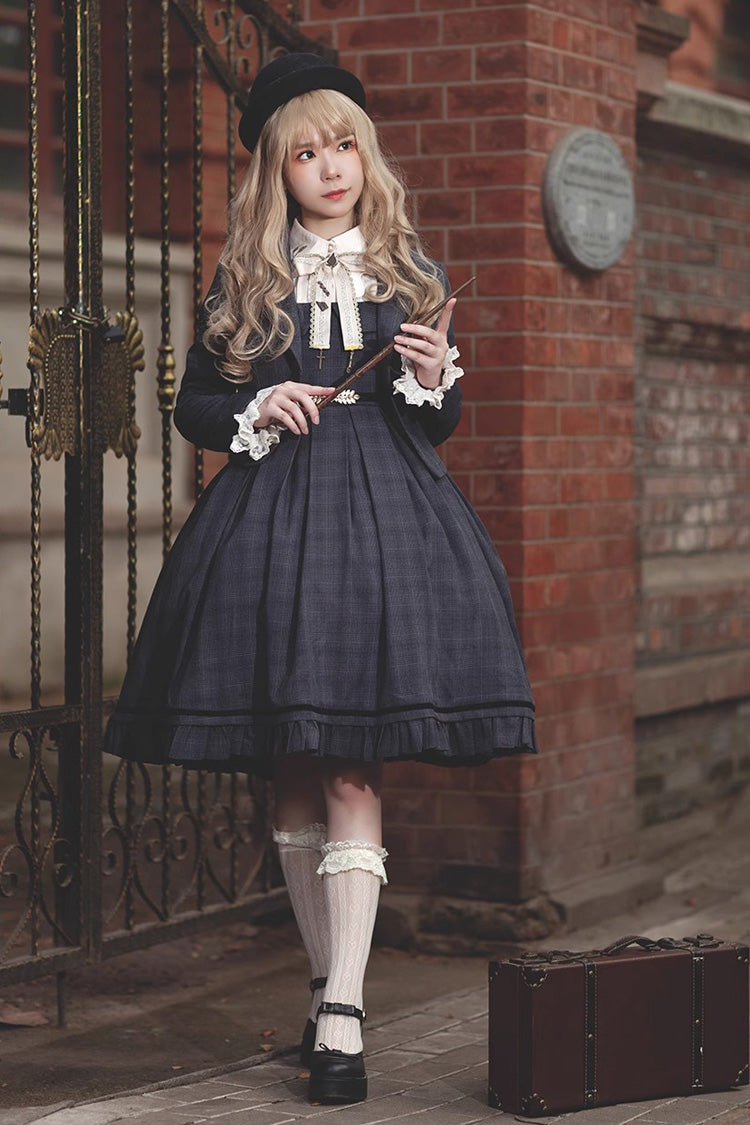 Princess Lost In The Fog Ruffle College Style Elegant Classic Lolita JSK Dress 2 Colors - Product - 1