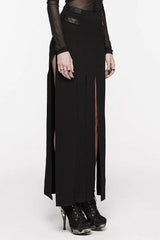 Black Flowing Tassel Women's Punk Skirt - Product - 2