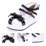 Round toe Lace Bowknot Sweet Lolita Shoes - Product - 5