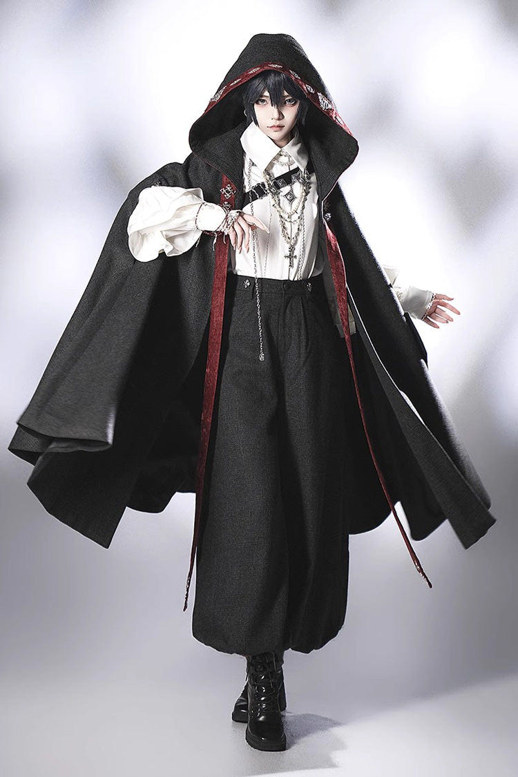 Black [Sacred Vow] Vintage Elegant Prince Handsome Ouji Lolita Pants - Black - 1