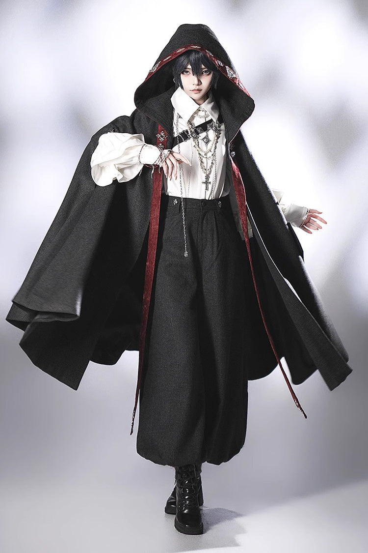Black [Sacred Vow] Vintage Elegant Prince Handsome Ouji Lolita Pants - Black - 1