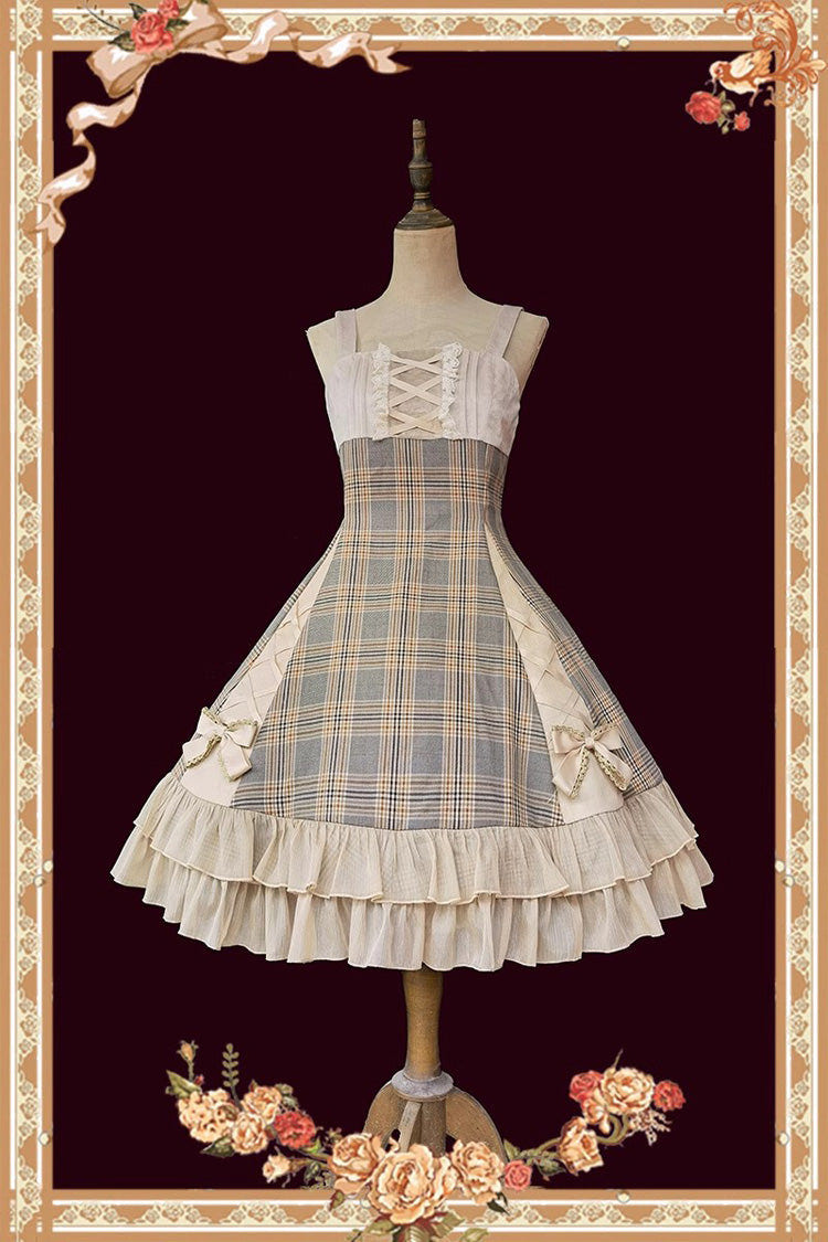 Multi-Color Backlight Memoirs Elegant Slim Bowknot Sleeveless Ruffle Classic Lolita Dress - Product - 10