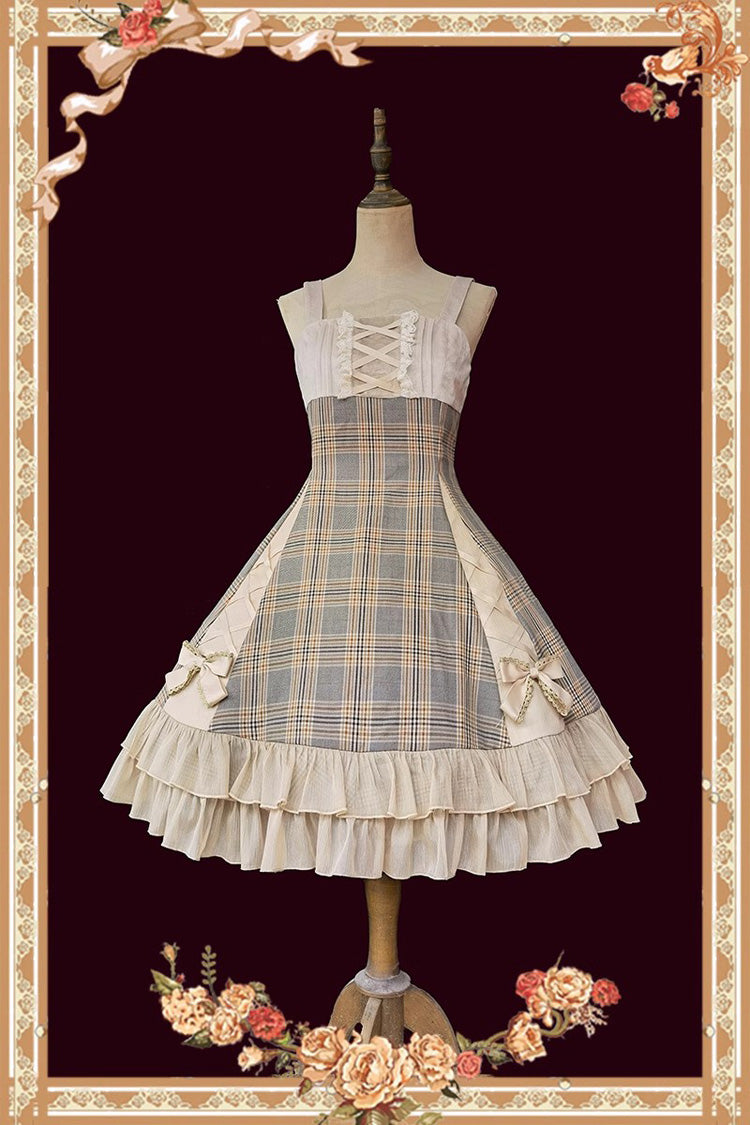 Multi-Color Backlight Memoirs Elegant Slim Bowknot Sleeveless Ruffle Classic Lolita Dress - Product - 10