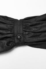 Black Long Puff Sleeves Lace Men's Gothic Blouse - Product - 8