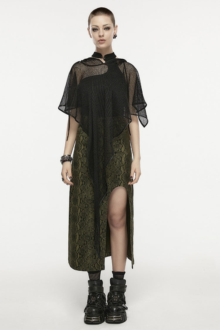 Black Hollow Hooded Women's Gothic Cloak - Product - 4