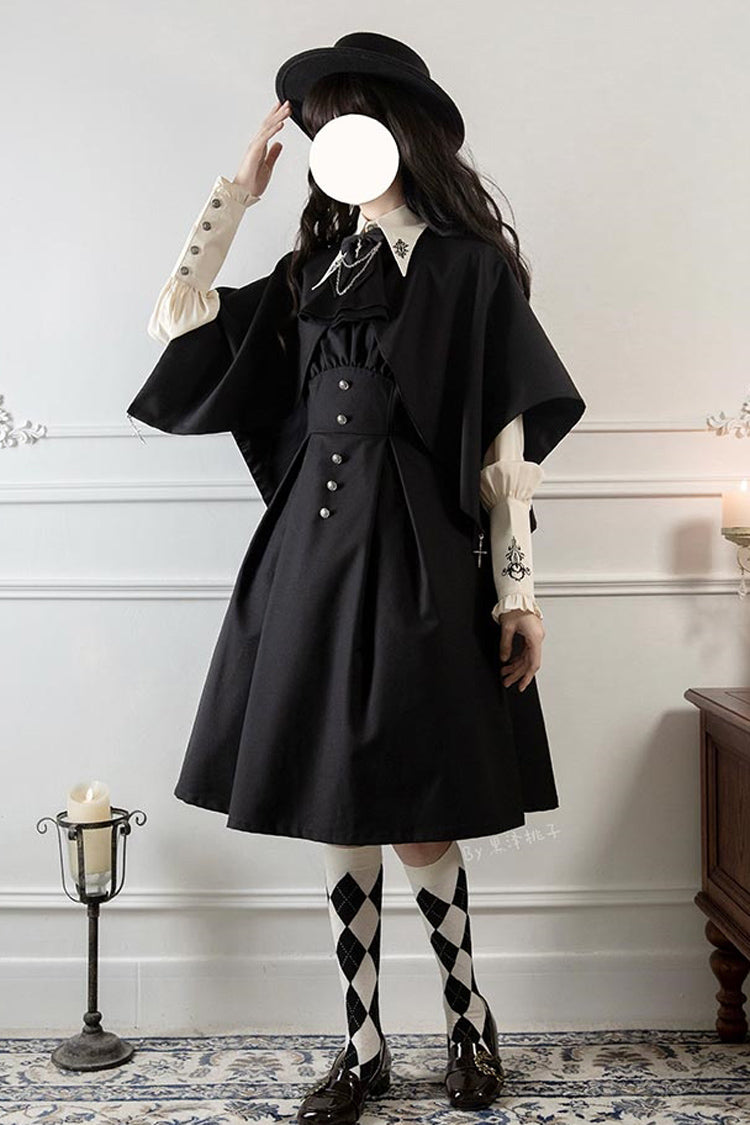 Black Night Raven Magic Metal buttons Gothic Lolita Dress - Product - 2