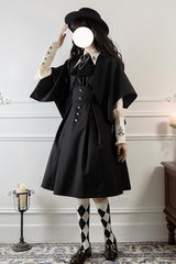 Black Night Raven Magic Metal buttons Gothic Lolita Dress - Product - 2