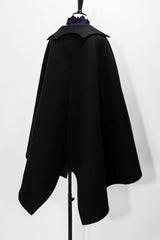 Black Woolen Ouji Fashion Daily Lolita Cloak - Product - 7