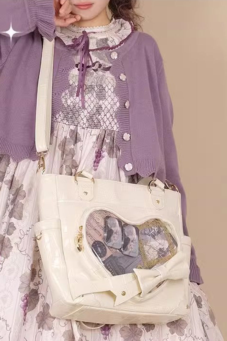 Floating Amber Transparent Love Bowknot Sweet Elegant Lolita Shoulder Bag 4 Colors - Product - 9