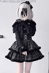 Jirai Kei Off Shoulder Long Sleeves Bow Lace Pearl-Decorated Sweet Knitwear 2 Colors - Product - 4