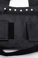 Black Post-Apocalyptic Rivets Skull Women's Steampunk Adjustable Strap Bag - Product - 8