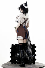 Brown [Inventor of Wonderful Equipment] Ouji Punk Cool Lolita Bib Shorts - Product - 13
