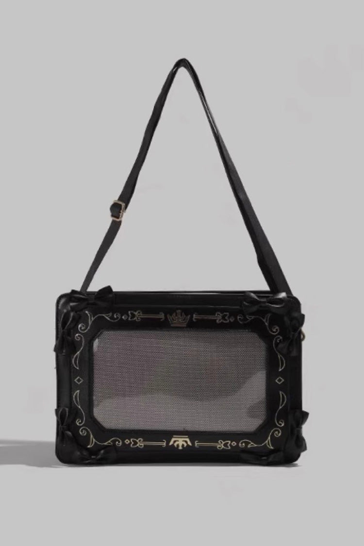 Picture Frame Transparent Sweet Princess Lolita Shoulder Itabag 2 Colors - Black - 3