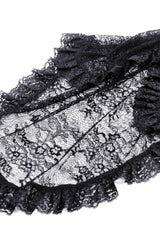 Black Off Shoulder Long Flare Sleeves Lace Women's Gothic Romantic Top - Product - 17