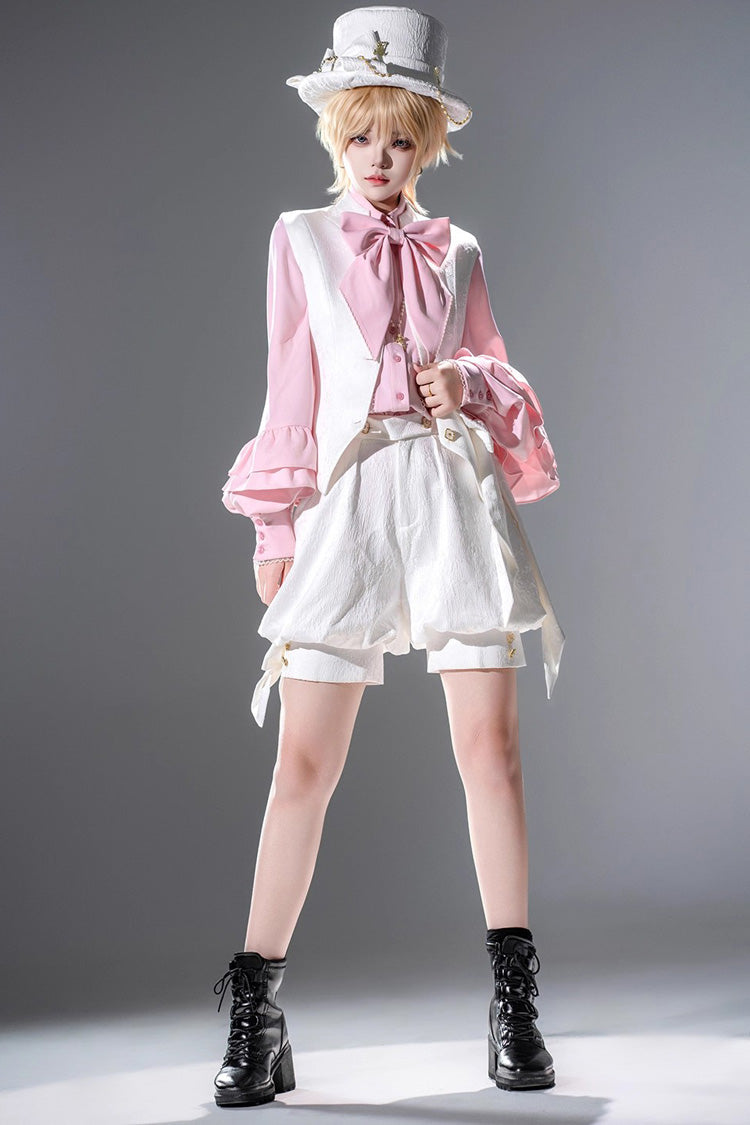 White Ouji Fashion Vintage Elegant Prince Lolita Shorts - Product - 2