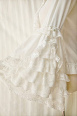 Long Trumpet Hime Sleeves Ruffle Bowknot Lace Sweet Gorgeous Lolita Blouse 2 Colors - Product - 5