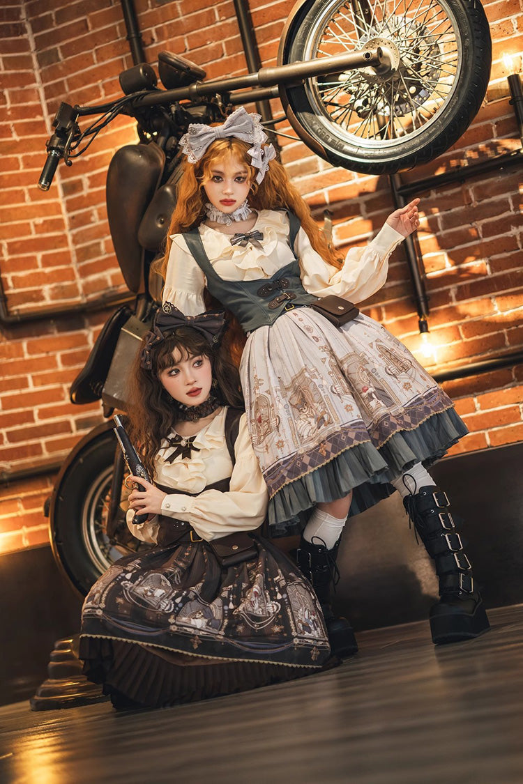 Demon Hunting Notes PU Gothic Punk Lolita Vest 2 Colors - Product - 4