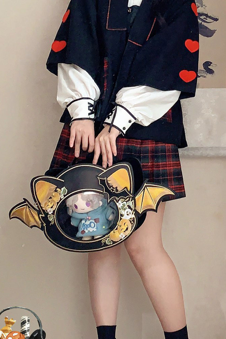 Black Devil Pumpkin Embroidery Gothic Vintage Lolita Bag - Product - 3