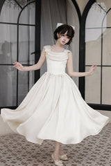 Ivory [With Love] Square Collar Sleeveless Fishbone Vintage Elegant Lolita Jsk Dress Set - Product - 5