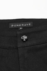 Black Buckle Skull Men's Punk Pants - Product - 5
