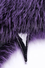 Violet Stand Collar Sleeveless Gradient Faux Fur Women's Gothic Cape - Product - 8