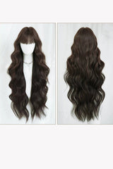 Light-Root Chestnut Brown Ombre Natural Fluffy Long Big Wavy Sweet Lolita Wig with Air Bangs - Product - 8