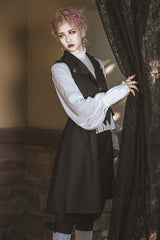 Black Immortal Thorn Endless Daytime Ouji Lolita Long Vest - Product - 3