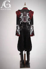 [Bone Dragon] Long Sleeves Print Ouji Fashion Classic Lolita Coat 2 Colors - Product - 10