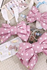 Pink/White Polka Dot Print Bowknot Shaped Sweet Lolita Backpack - Product - 8