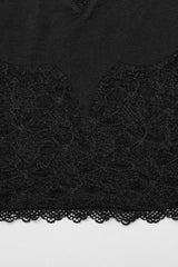 Black Off Shoulder Short Sleeves Hollow Bowknot Lace Women's Gothic Top - Product - 7