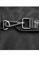 Black Punk Rough No Elasticity Woven Mesh Metal Buckle Belts Decoration Perspective Sleeveless Metal Zipper Men's Vest - Product - 6