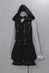 White Anxious Rabbit Long Sleeves Ouji Fashion Gothic Lolita Blouse - Product - 6