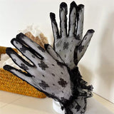 Butterfly Embroidered Lace Mesh Sweet Lolita Gloves 2 Colors - Product - 5